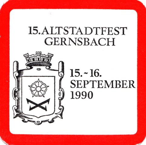 gernsbach ra-bw gerns altstadt 3a (quad185-altstadtfest 1990-schwarzrot)